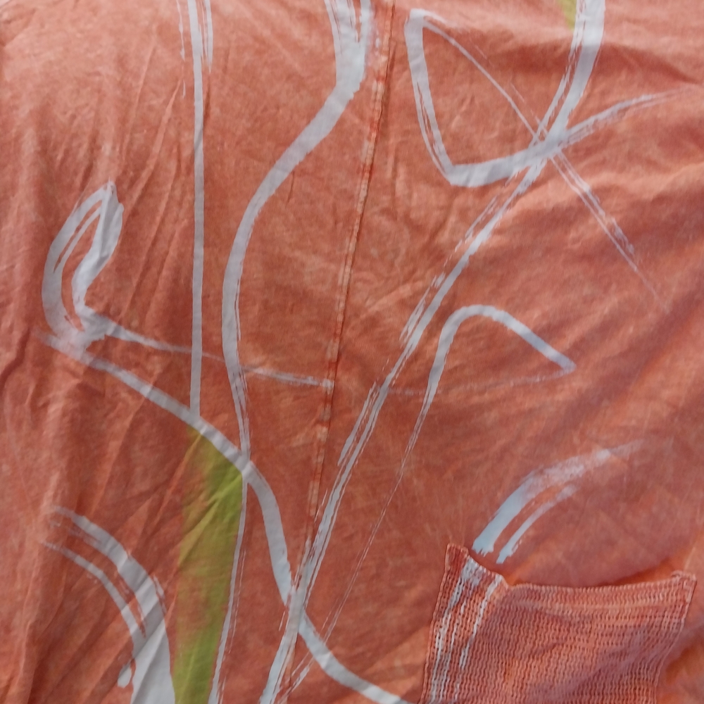 Orange Abstract Print Shirt - Picture 3 of 9